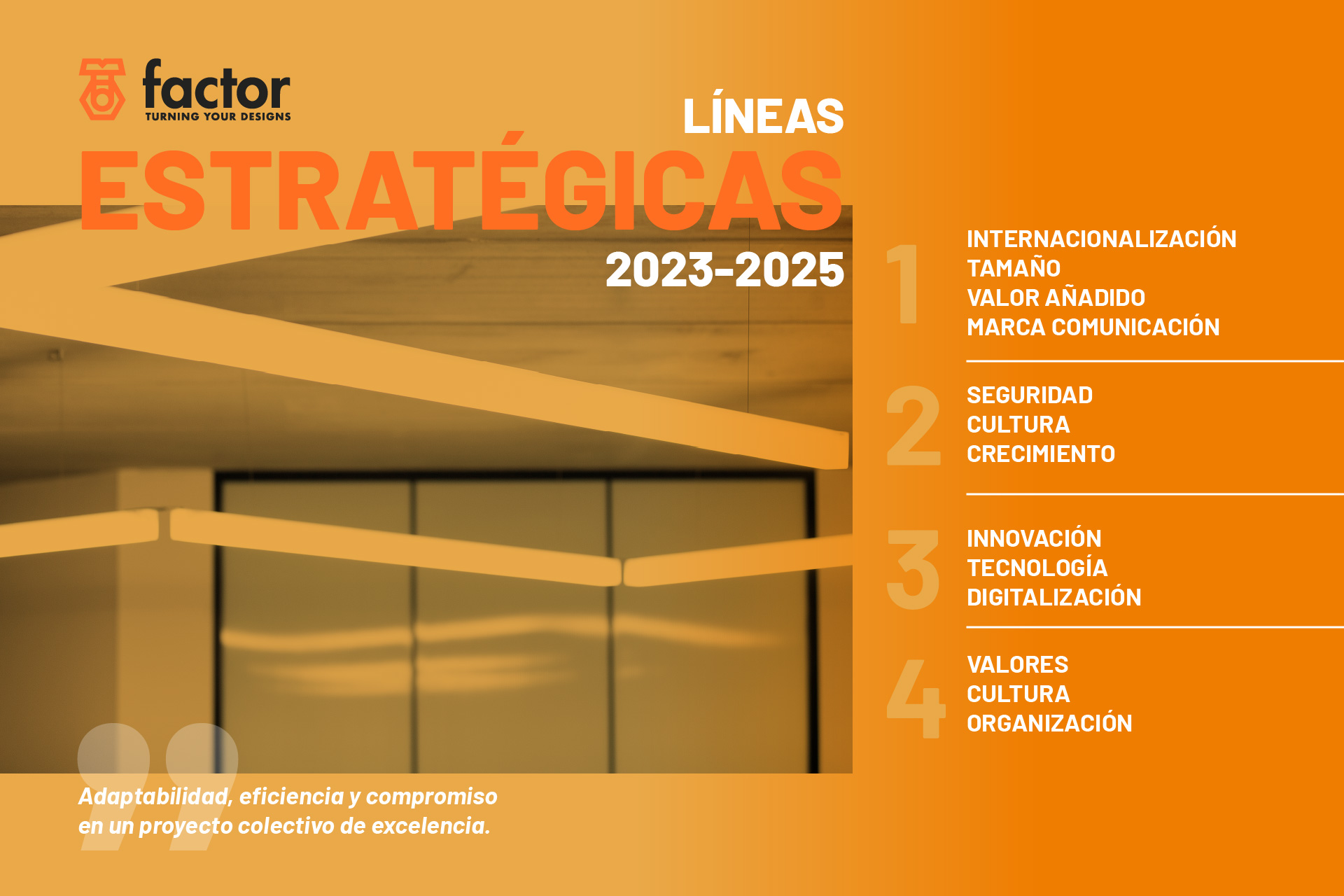 LÍNEAS ESTRATÉGICAS FACTOR 2023-25